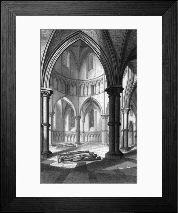 Framed Print : Temple Church Interior Framed Print : Temple Church Interior