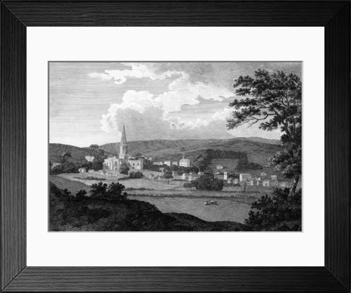 Framed Print : BAKEWELL. General view of Bakewell, Derbyshire. Date: 1800 Framed Print : BAKEWELL. General view of Bakewell, Derbyshire. Date: 1800