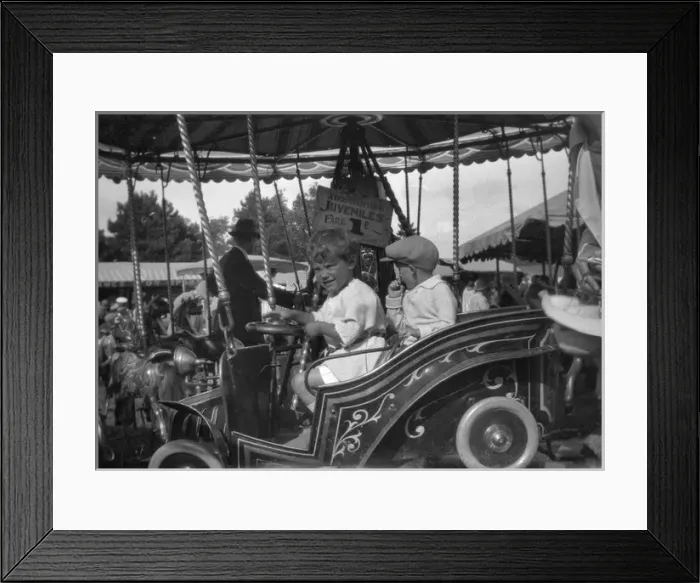 Framed Print : Children on a fairground ride Framed Print : Children on a fairground ride