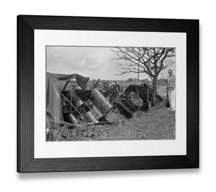 Framed Print : Two cars in a ditch Framed Print : Two cars in a ditch