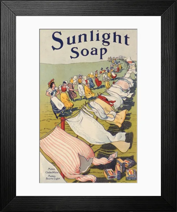 Framed Print : Poster advertising Sunlight Soap Framed Print : Poster advertising Sunlight Soap