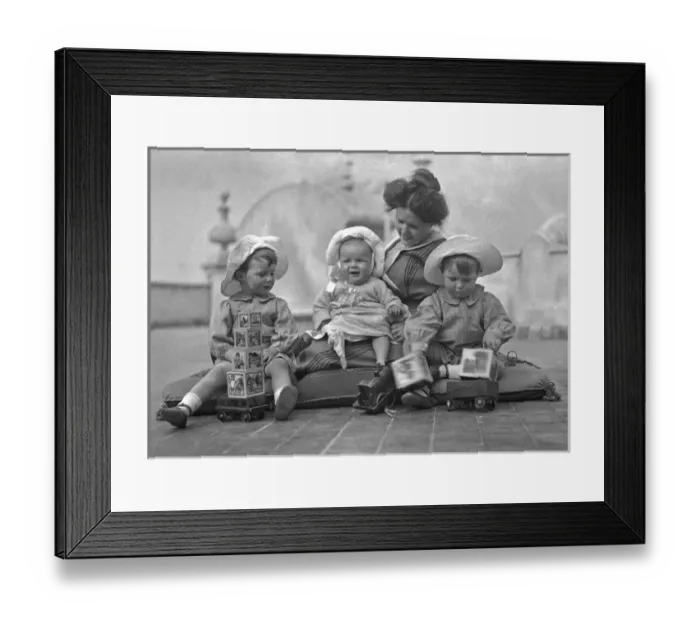 Framed Print : Mother and three children Framed Print : Mother and three children