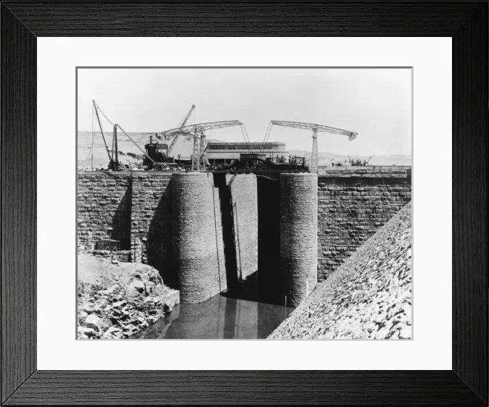Framed Print : Construction of the Aswan Dam Framed Print : Construction of the Aswan Dam