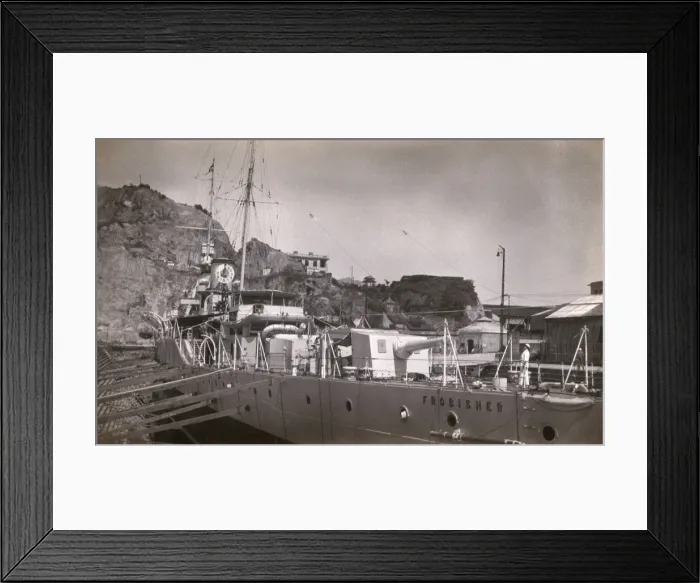 Framed Print : HMS Frobisher, British heavy cruiser, in dry dock Framed Print : HMS Frobisher, British heavy cruiser, in dry dock