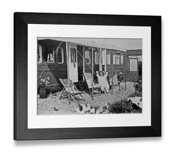 Framed Print : Woman holidaymaker in a deckchair Framed Print : Woman holidaymaker in a deckchair