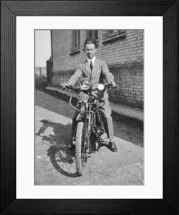 Framed Print : Man on a motorbike Framed Print : Man on a motorbike