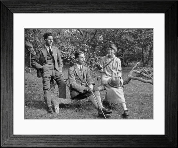 Framed Print : Three people with tree branch Framed Print : Three people with tree branch