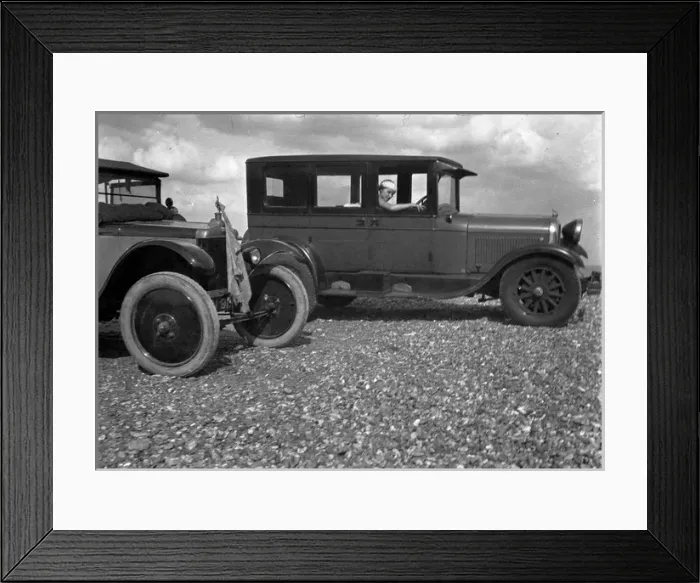 Framed Print : Woman sitting in a car Framed Print : Woman sitting in a car