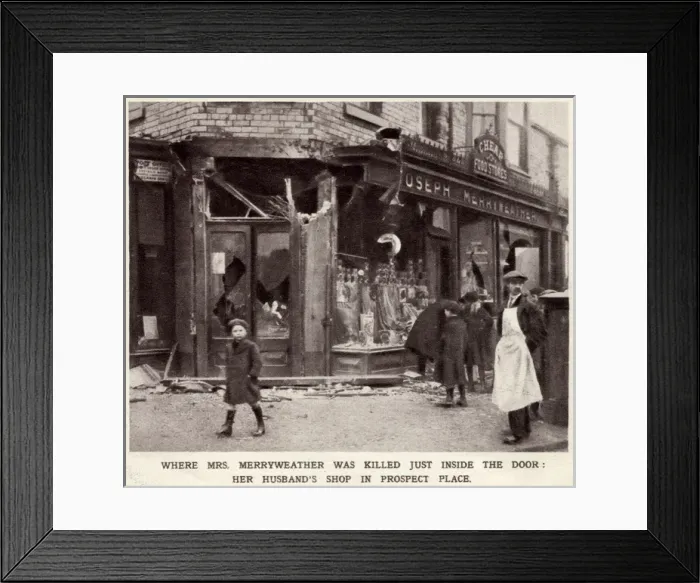 Framed Print : German shell damaged Scarborough 1914 Framed Print : German shell damaged Scarborough 1914