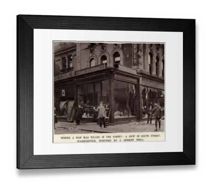 Framed Print : German shell damaged Scarborough 1914 Framed Print : German shell damaged Scarborough 1914