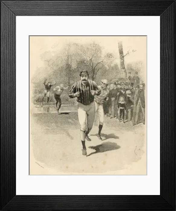 Framed Print : Race walking in the Bois de Boulogne Framed Print : Race walking in the Bois de Boulogne