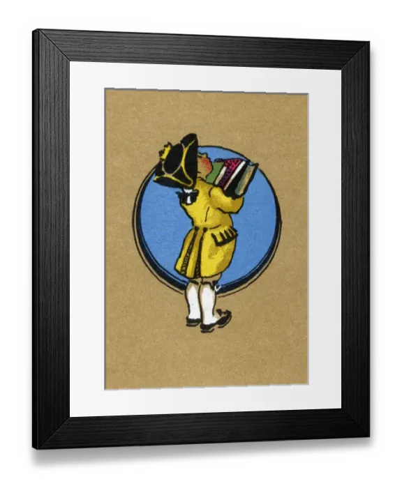 Framed Print : Page boy carrying books Framed Print : Page boy carrying books