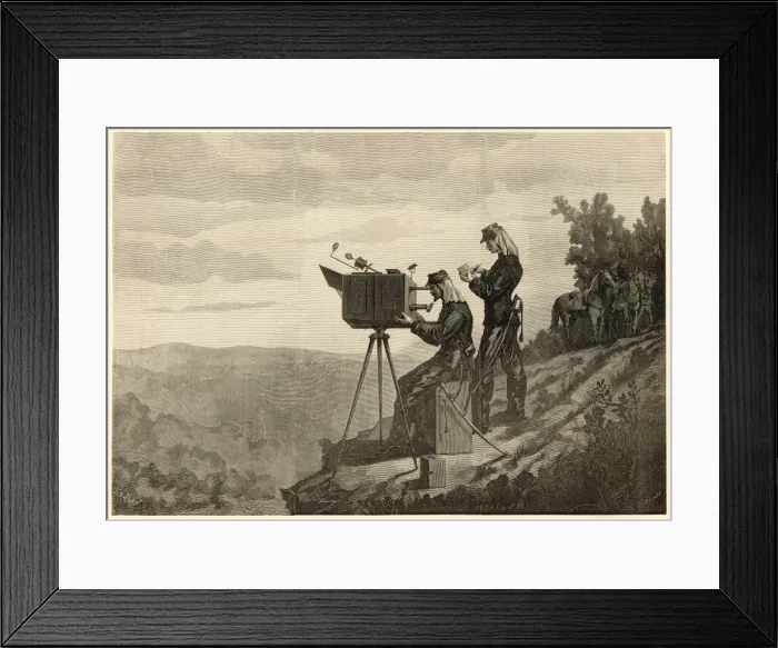 Framed Print : Military post using an optical telegraph Framed Print : Military post using an optical telegraph