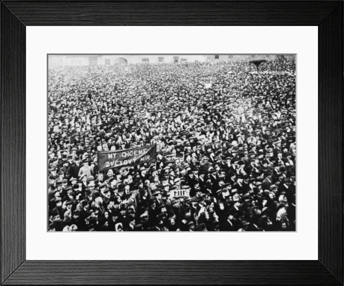 Framed Print : Kladno strikers, October 1918 Framed Print : Kladno strikers, October 1918