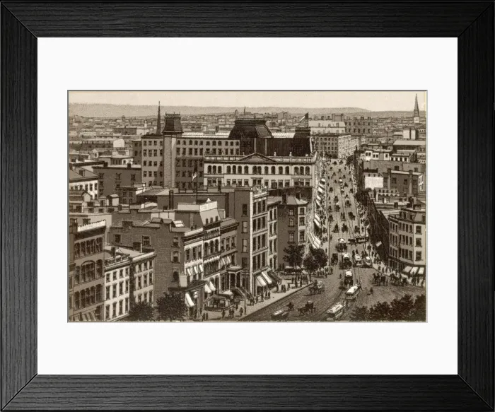 Framed Print : New York - View of Broadway Framed Print : New York - View of Broadway
