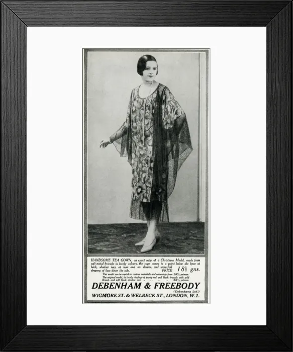Framed Print : Advert for Debenham & Freebody teagown 1928 Framed Print : Advert for Debenham & Freebody teagown 1928