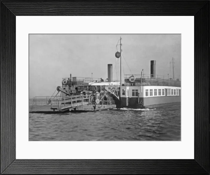 Framed Print : Car ferry with coach on board Framed Print : Car ferry with coach on board