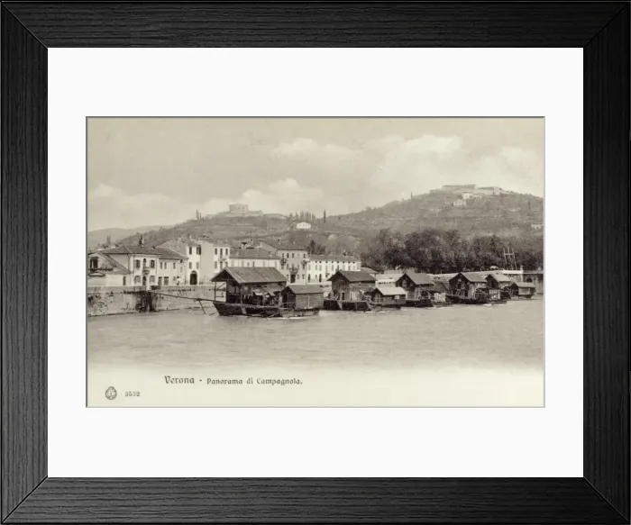 Framed Print : Italy - Verona - River Adige and Countryside Framed Print : Italy - Verona - River Adige and Countryside