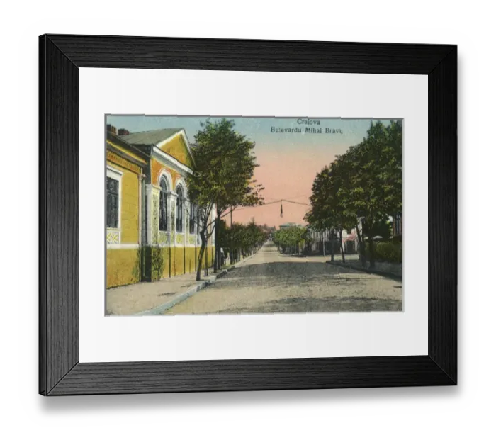 Framed Print : Romania - Craiova - Mihai Bravu Boulevard