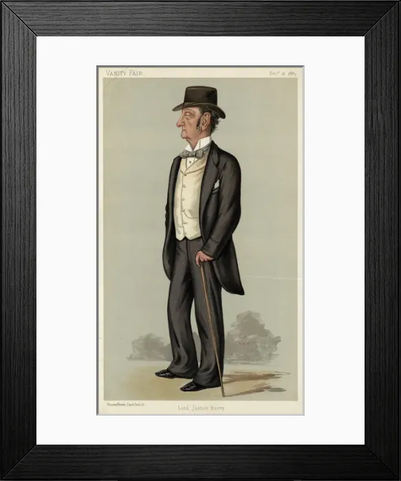 Framed Print : Lord Justice Barry, Vanity Fair, Lib Framed Print : Lord Justice Barry, Vanity Fair, Lib