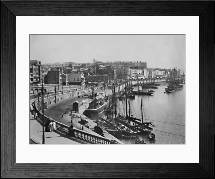 Framed Print : Ramsgate, Kent - Habour scene with boats