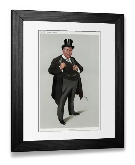 Framed Print : Sir William J. Bull MP, Vanity Fair, Spy Framed Print : Sir William J. Bull MP, Vanity Fair, Spy