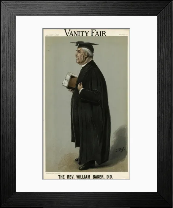 Framed Print : The Rev. William Baker, Vanity Fair, Wag Framed Print : The Rev. William Baker, Vanity Fair, Wag