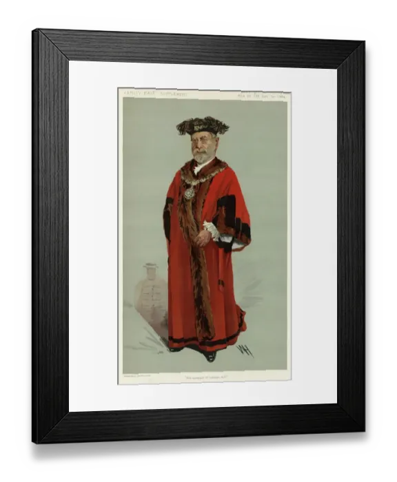 Framed Print : Sir Thomas B. Crosby (Mayor of London), Vanity Fair, WH Framed Print : Sir Thomas B. Crosby (Mayor of London), Vanity Fair, WH
