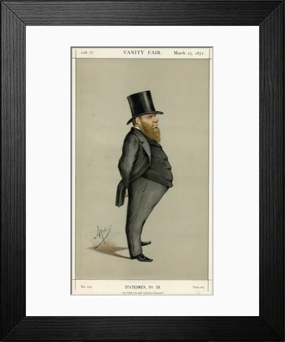 Framed Print : Baron Richard Dowse MP, Vanity Fair, Ape Framed Print : Baron Richard Dowse MP, Vanity Fair, Ape
