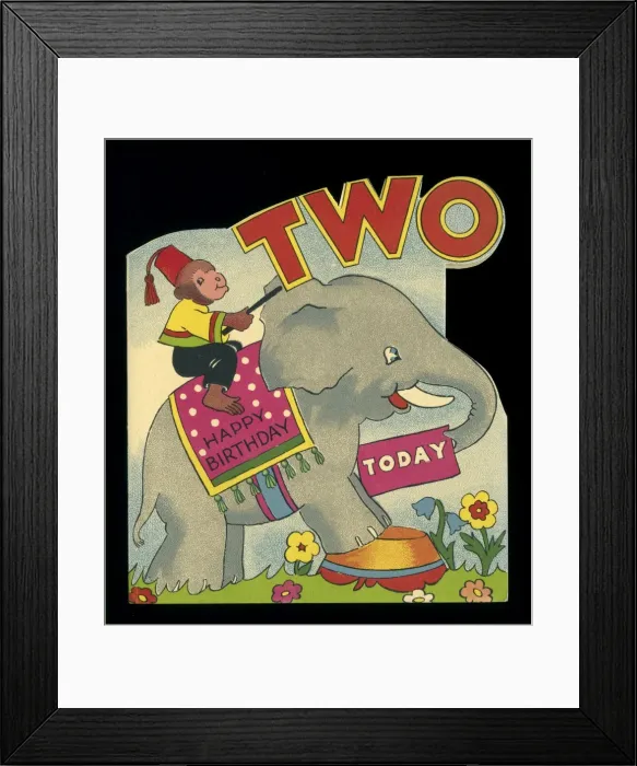 Framed Print : Birthday card, two today Framed Print : Birthday card, two today