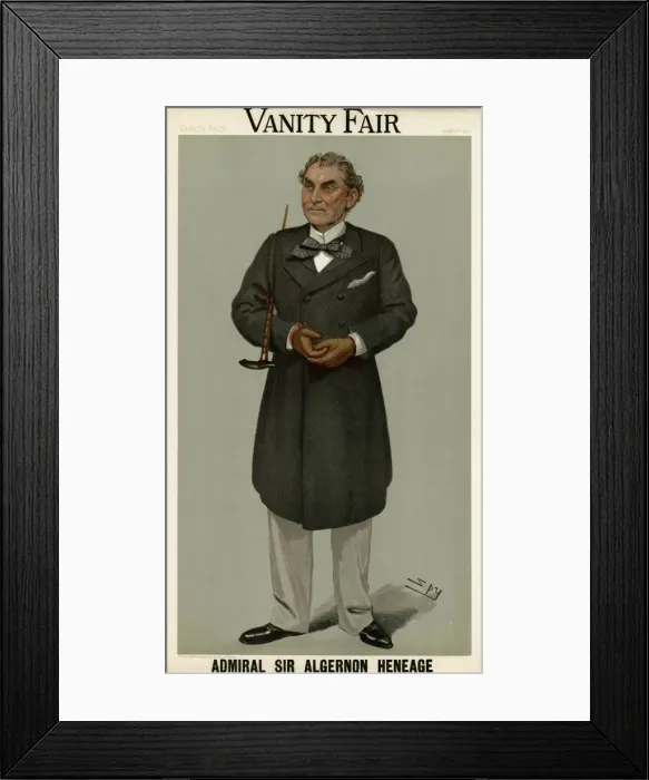 Framed Print : Admiral Sir Algernon C. F. Heneage, Vanity Fair, Spy Framed Print : Admiral Sir Algernon C. F. Heneage, Vanity Fair, Spy