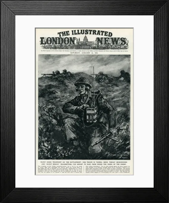 Framed Print : Silent radio telephony on the battlefront 1943 Framed Print : Silent radio telephony on the battlefront 1943