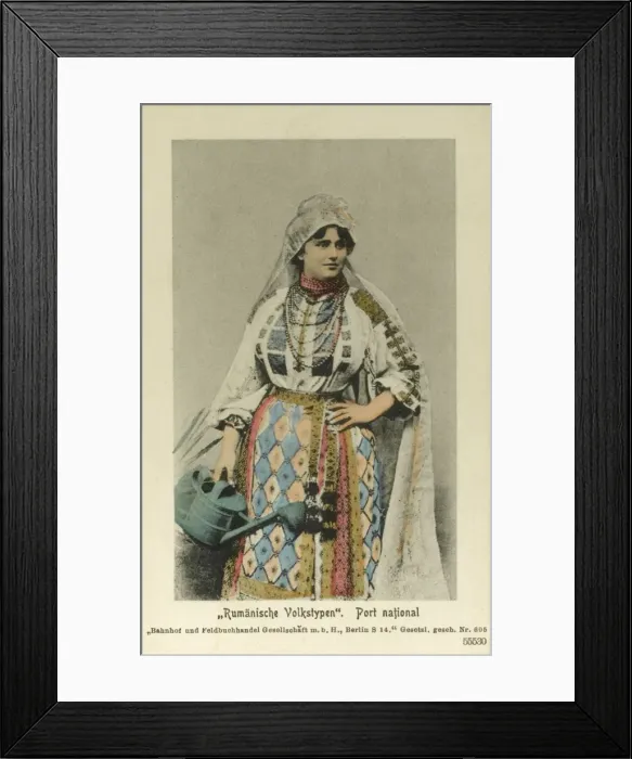 Framed Print : Romanian Woman and watering can Framed Print : Romanian Woman and watering can