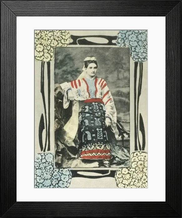 Framed Print : Romanian Woman - Traditional Costume Framed Print : Romanian Woman - Traditional Costume