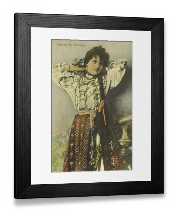 Framed Print : Romanian Woman - Traditional costume Framed Print : Romanian Woman - Traditional costume