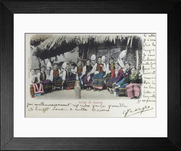 Framed Print : Romanian Women spinning Framed Print : Romanian Women spinning