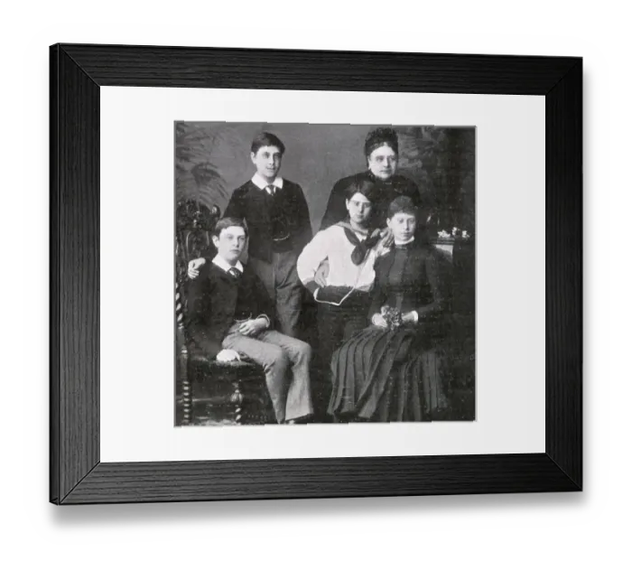 Framed Print : Princess Mary Adelaide of Cambridge with four children Framed Print : Princess Mary Adelaide of Cambridge with four children