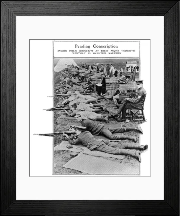 Framed Print : English public schoolboys at Bisley Framed Print : English public schoolboys at Bisley