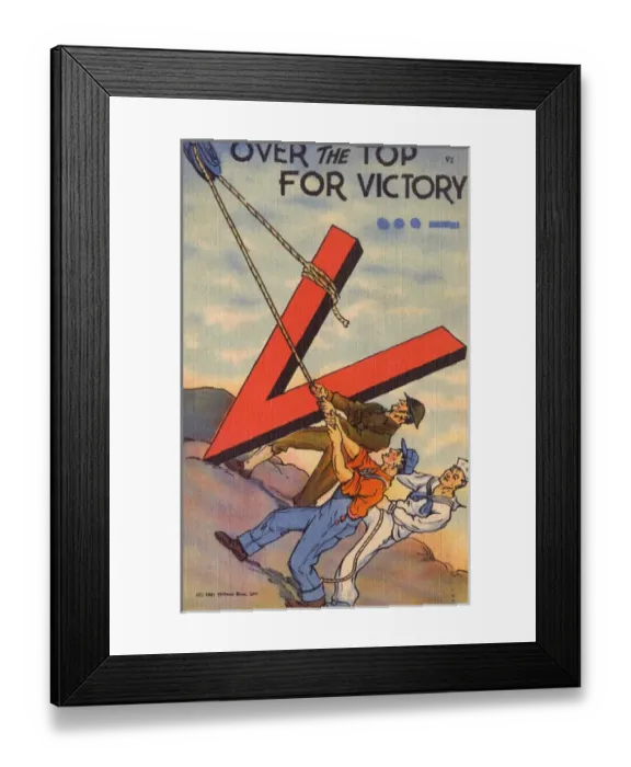 Framed Print : Over the top for victory Framed Print : Over the top for victory