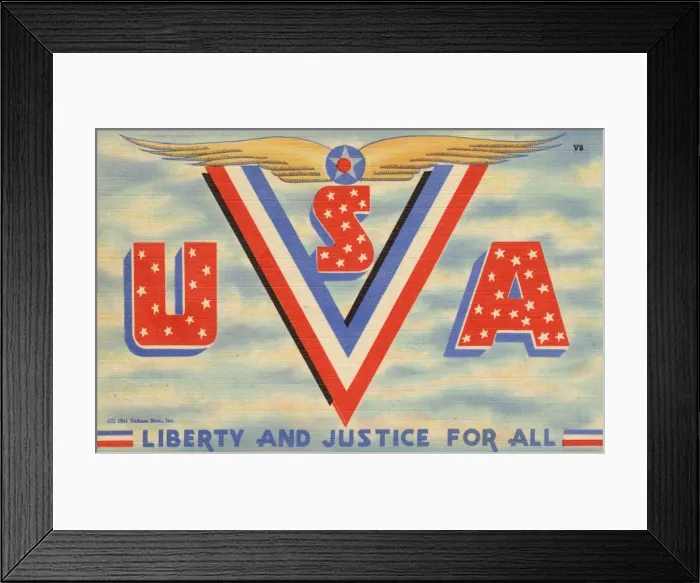 Framed Print : Liberty and Justice - USA Framed Print : Liberty and Justice - USA