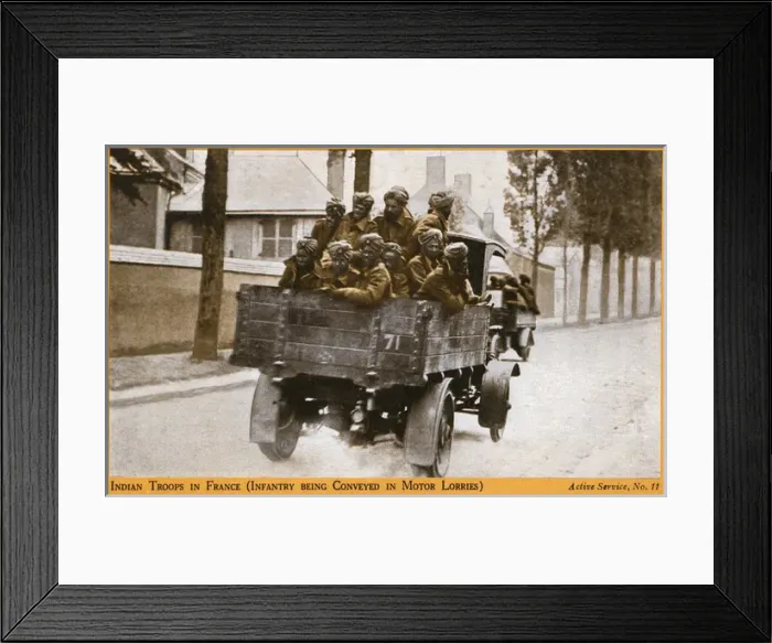 Framed Print : Indian troops in France - WWI Framed Print : Indian troops in France - WWI