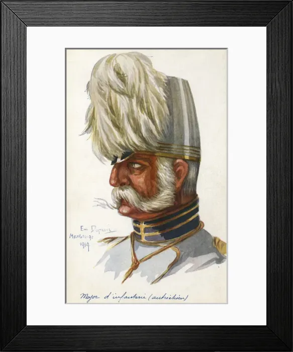 Framed Print : WWI - Major in the Austrian Infantry Framed Print : WWI - Major in the Austrian Infantry