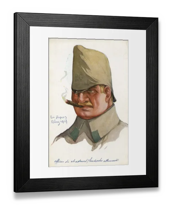 Framed Print : WWI - Officer of the German Hunters Framed Print : WWI - Officer of the German Hunters