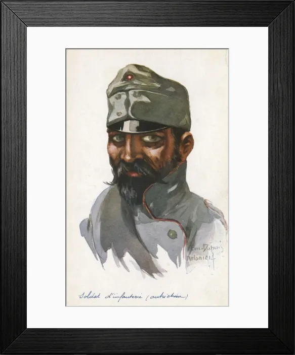 Framed Print : WWI - Soldier of the Austrian Infantry Framed Print : WWI - Soldier of the Austrian Infantry