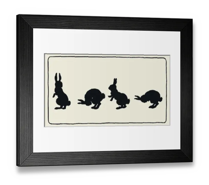 Framed Print : Tickety Tock - Silhouette illustration Framed Print : Tickety Tock - Silhouette illustration