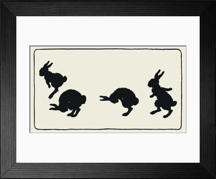 Framed Print : Tickety Tock - Silhouette illustration Framed Print : Tickety Tock - Silhouette illustration