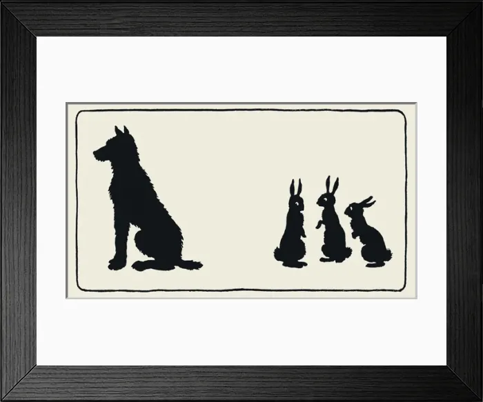 Framed Print : Tickety Tock - Silhouette illustration Framed Print : Tickety Tock - Silhouette illustration