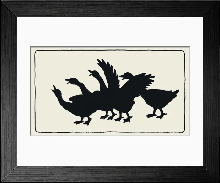 Framed Print : Tickety Tock - Silhouette illustration Framed Print : Tickety Tock - Silhouette illustration