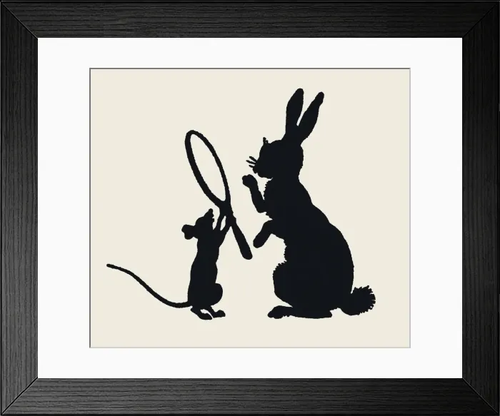 Framed Print : Tickety Tock - Silhouette illustration Framed Print : Tickety Tock - Silhouette illustration