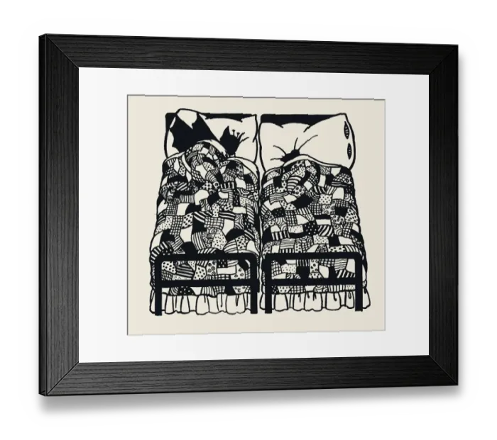 Framed Print : Tickety Tock - Silhouette illustration Framed Print : Tickety Tock - Silhouette illustration
